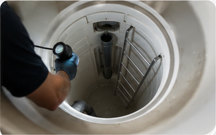 Inspección interior del depósito